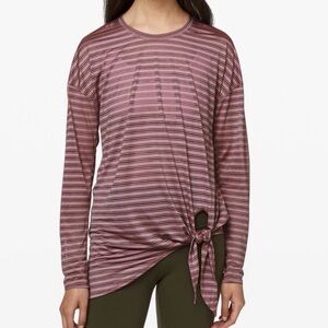 Lululemon Tie Your Practice Long Sleeve‎ Vintage Mauve Size  8/10